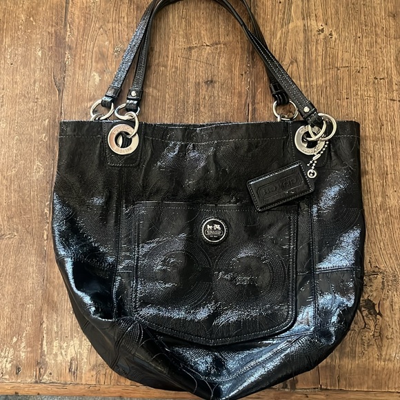 Vintage y2k Coach black shoulder bag with C Monogram - Picture 4 of 7